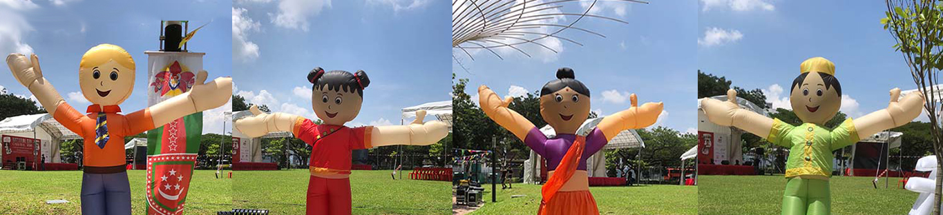 4 Races Dancing Puppets